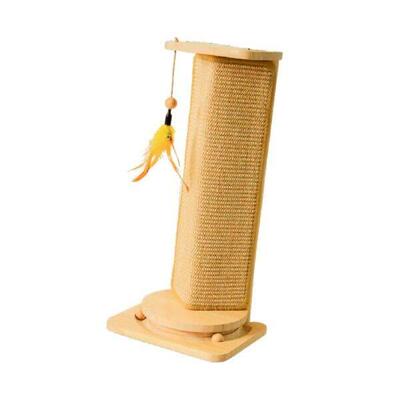 Cat Scratch t, Sisal Cat Scratcher with Feather Toy,
