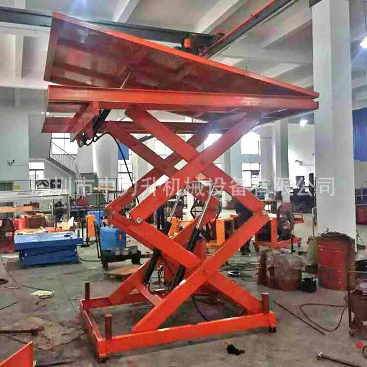 固定剪叉式升降平台电动液压升降货梯仓库装卸货平台