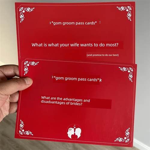 采购产品婚礼游戏卡，婚礼接机，门阻塞卡，新郎通过，婚礼门阻塞