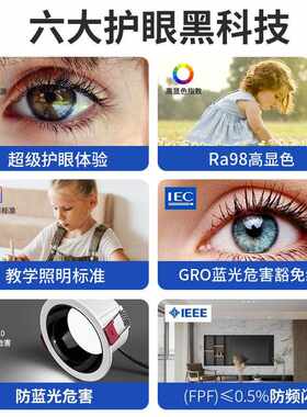 新款直销全光谱筒灯led嵌入式客厅家用超薄射灯防眩光孔灯洞灯75m