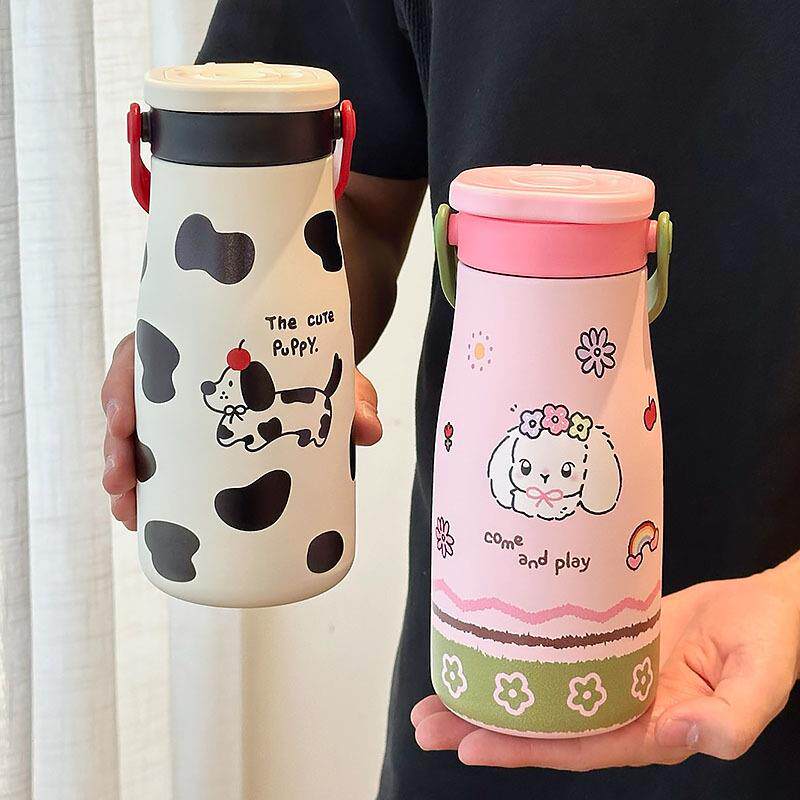 超萌陶瓷内胆可爱外出携带吸管保温杯女生高颜值便携式随行水杯子