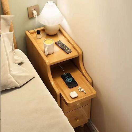 全实木床头柜夹缝长方形小型极窄超窄卧室20CM宽30简约25公分迷你