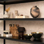 民样板房中古茶室复古匠宿高级十三感酒柜艺术寂摆件小众侘 风