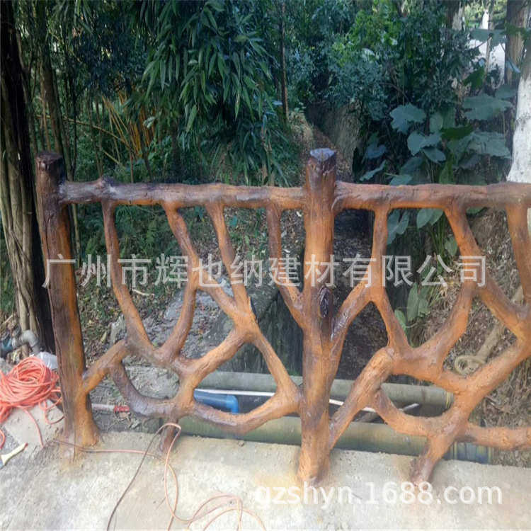 仿河道藤景区仿木栏杆桥梁护栏村树市政仿批发新农水泥混凝土栏杆