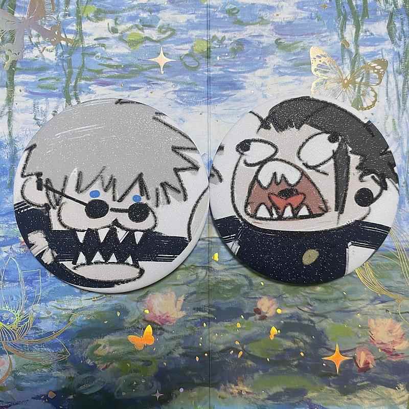 咒术回战同人五条悟周边自制徽章马口铁夏油杰吧唧 礼品书包挂件