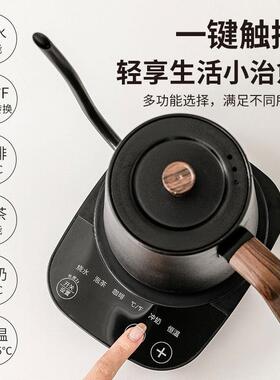 特莱雅跨境款智能恒温电热水壶鹅颈细口控温手冲咖啡壶温控快煮壶