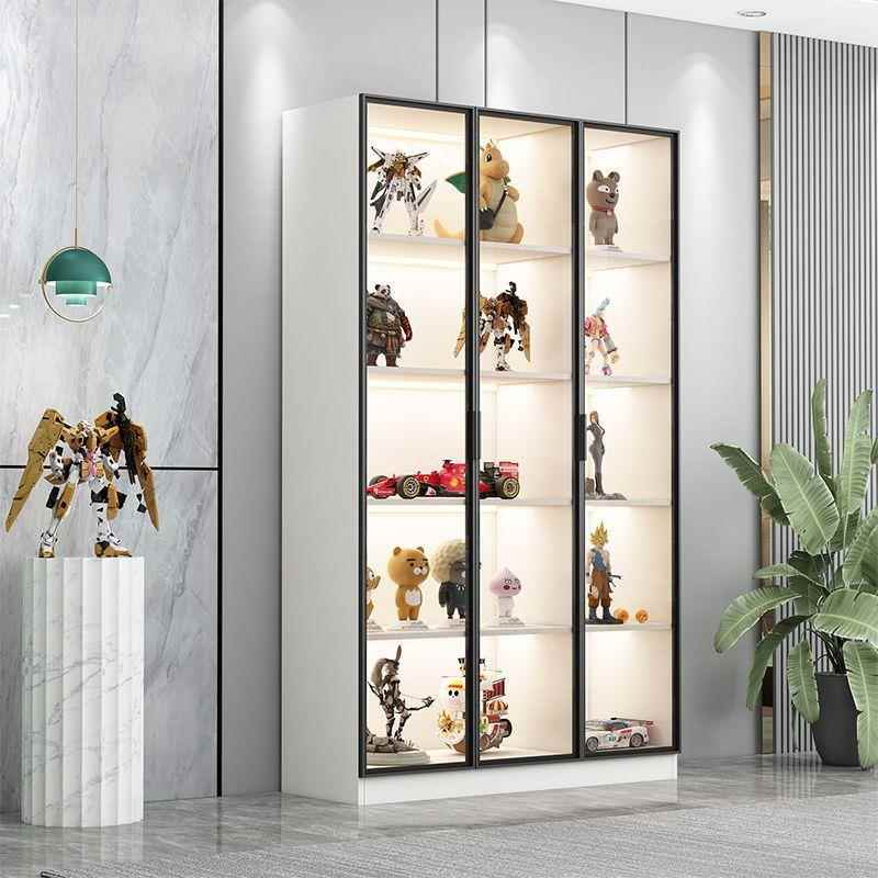 手办展示柜玻璃柜小乐高陈列柜家用透明礼品化妆品奖品模型展示柜