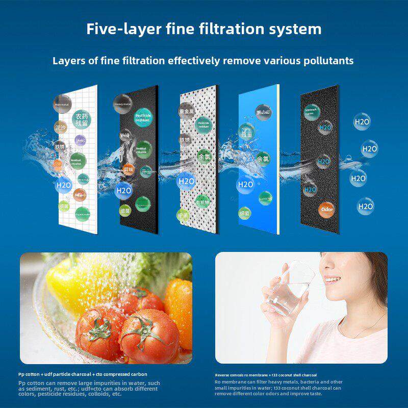 600G大流量无桶净水器家用400G反渗透RO纯水机800G框架水族直饮机