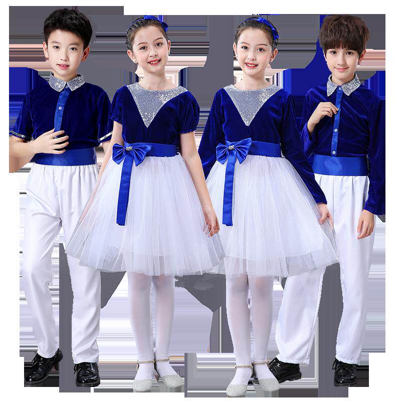六一儿童大合唱团演出服中小学生诗歌朗诵比赛表演服装男女合唱服