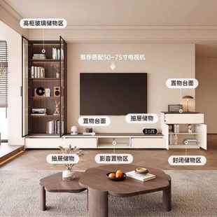 htn 復古風落地電視INI柜書柜一實體靠權墻組合收納儲木物柜 聚