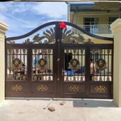 铝合金大门农村自建房庭院门别墅花园围墙双开门乡村院子铝艺小门