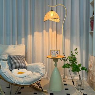 奶油风落地灯客沙发旁边置围324物摆室件茶厅几装 饰氛卧床头一体