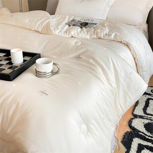 如玉人轻奢蚕A类母婴级大豆被蚕丝被51大豆纤维%被丝长绒大棉母婴