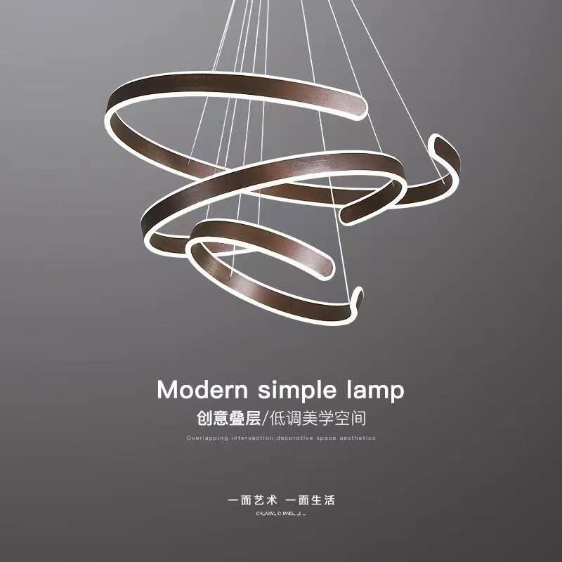 C形卧室客厅吊灯 现代简约风 创意北欧卧室饭厅灯商用家用网红灯
