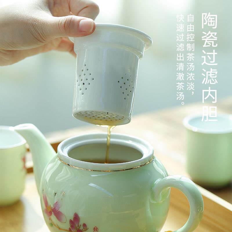 泡壶陶瓷过滤茶大号容量带lsg-2020网胆家用单壶冲茶功夫茶具杯子
