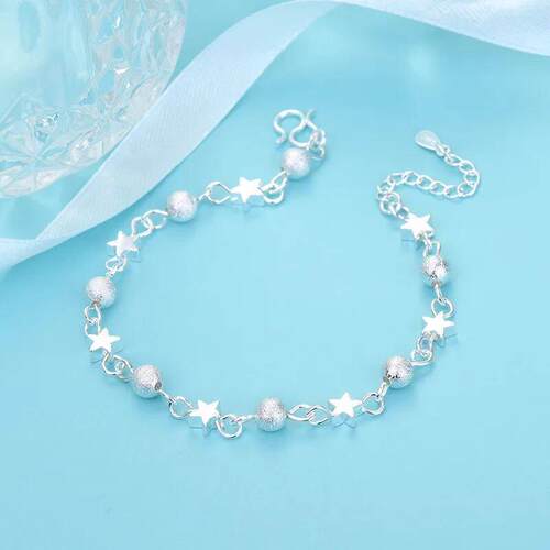 Fashion 925 Sterling Silver Bracelets for Women Small Star F
