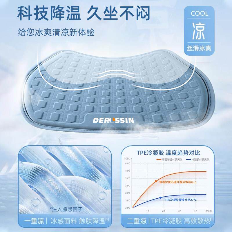 汽车座垫垫夏季凉凝通胶冰垫四季用座椅通风YJ-BDDZD透气夏天垫坐