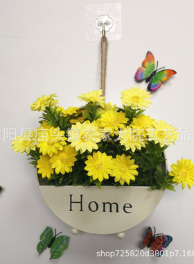 美式壁挂花篮花篮墙面装饰摆件