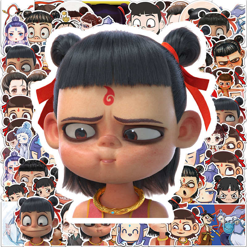 魔丸哪咤贴纸哪吒魔童闹海系列周边敖丙降世防水贴画手机手帐表情