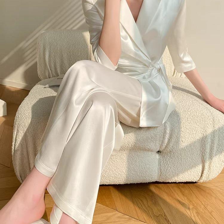 法国Rouje Moaks醋酸西装套装女春夏新款轻奢风职场时尚西服正装