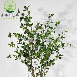 仿真绿植树榕树叶多种颜色榕装商043场造酒店饰景道具摆件