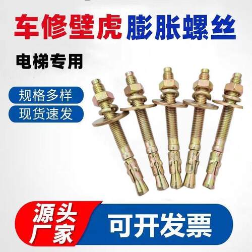 车修壁虎加大平垫电梯专用膨胀螺丝拉爆直销M12X100国标镀锌