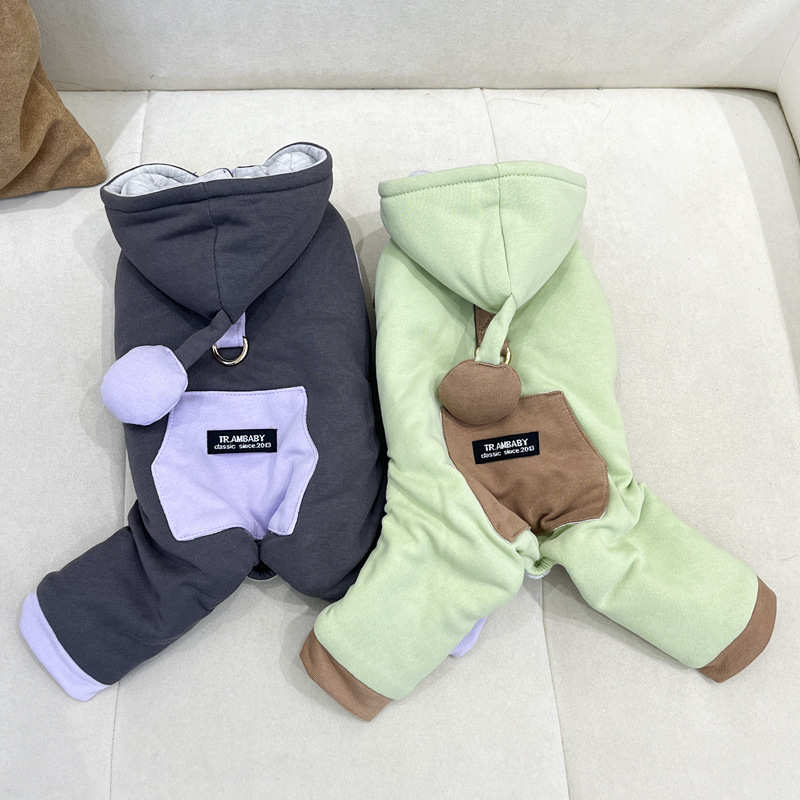 博泰狗狗贵宾美宠物氏宠迪保暖萌舒适比秋冬四脚熊棉服衣服爱秋冬