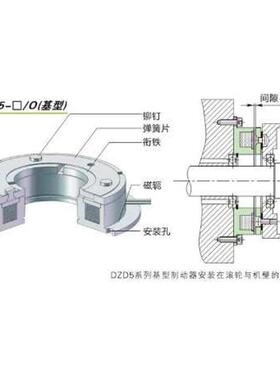 DZD5-5-10-20-40-80B-160-320-1000电磁制动器DZD5-40A电磁制动器