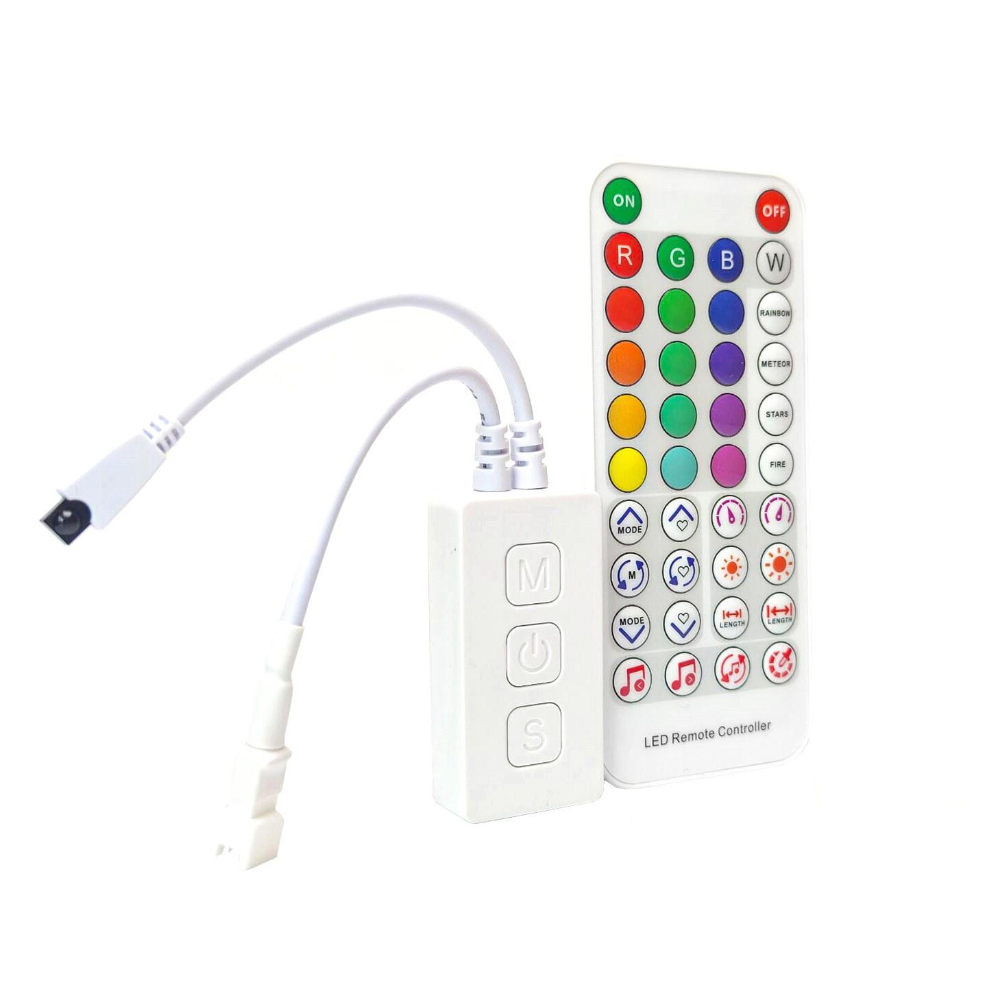 5-24V灯条SP611全彩控制器24键IR智慧型手机APP音乐蓝牙幻彩控制