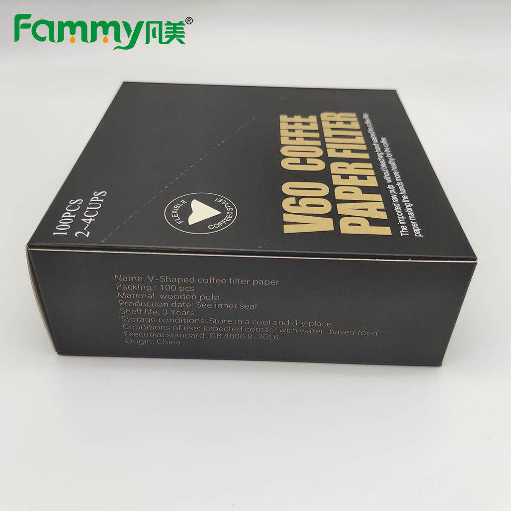 V60咖啡滤纸锥形过滤纸滴漏式咖啡壶滤纸原色亚马逊盒装滤杯手冲