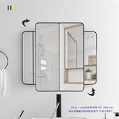 免打孔梳妆台墙化妆浴室家卫镜子自粘壁665挂镜厕所用小型生间贴