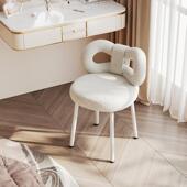 可妆旋转化椅卧室网红蝴蝶结靠背椅妆台凳女生室内家用梳A146 白