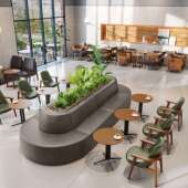 奶茶甜品餐饮店餐吧西餐厅卡座沙发商用连锁咖啡厅桌椅组合圆桌