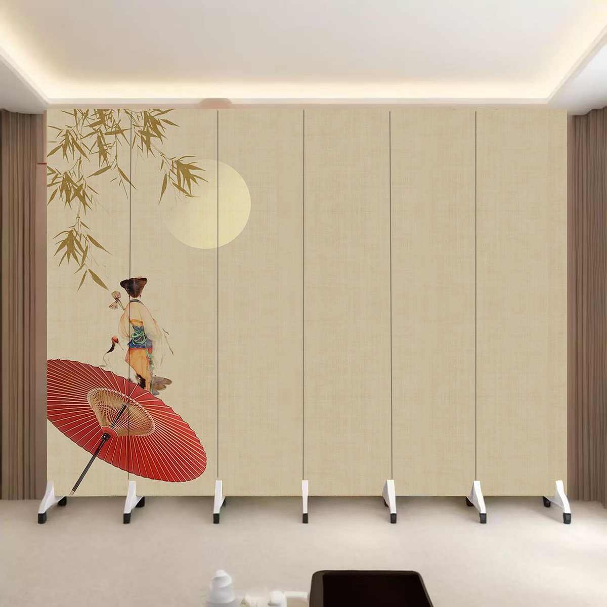 新中式屏风隔断客厅酒店饭店遮挡屏风入户正对门轻奢高级感折屏风