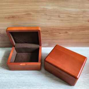 正品高实珠木质首橡木胡档桃色翡翠宝饰包装盒项链玉手镯礼盒刻字