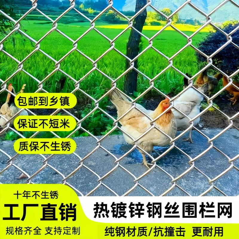 镀锌铁丝网勾花网围栏家用圈牛羊防护养殖网养鸡狗果园隔离护栏网