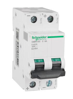 原装正品 施耐德电气直流断路器空气开关C65N-DC 2P C6A A9N22423