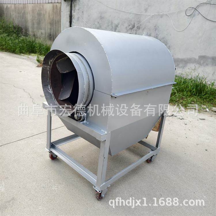 花生干果瓜子翻炒机烧煤烧气滚筒炒货机五谷杂粮电加热炒料机