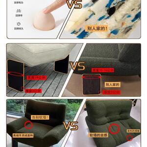 法式YLN复古单人布n艺沙蜡发椅设师款Miotti计Emmi白木休闲懒人沙