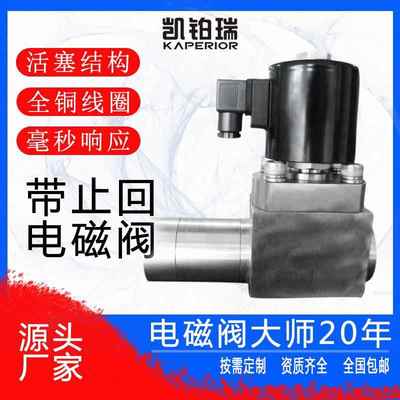 工业级止回电磁阀阻断逆流防倒流毫秒响应快速切断防介质回流