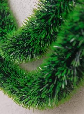 端午节装饰绿色毛条彩条拉花安康氛围挂饰商场店铺场景藤条布置品