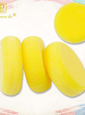 圆形儿童黄色海绵印章diy美术绘画用品幼儿早教画画滚轮拓印工具