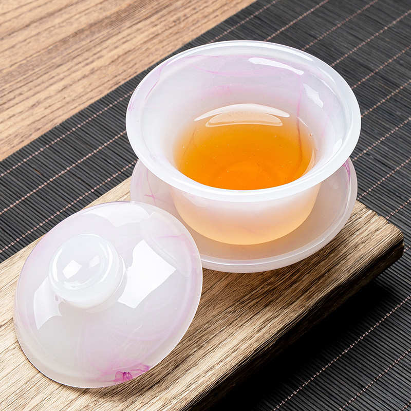 紫云贵气高档琉璃茶具套装纯手工功夫茶具家用泡茶防烫耐热