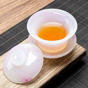 纯手工功夫茶具家用泡茶防烫耐热 紫云贵气高档琉璃茶具套装