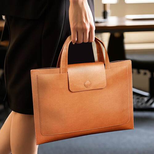 a4文件袋皮质手提文件夹防水资料商务公文包合同收纳大容量定制