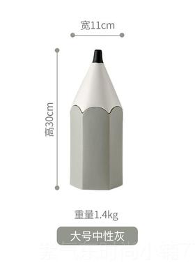高档摆ins现代创意铅设笔儿童房储软装饰品摆趣味陶瓷笔筒收纳物