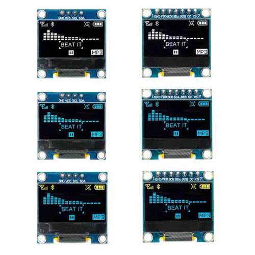 源头正品0.96寸OLED12864显示屏SSD1306IC4针I2C通讯7针SPI接口