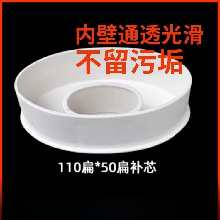 水PC110扁管配件大V全管变YHD径偏心补芯扁转扁异径扁直接110扁50