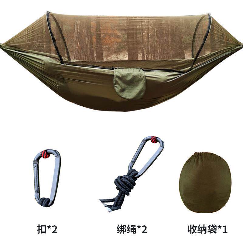 免安装速开露营蚊帐吊床 户外野营防蚊双人 防侧翻尼龙吊床