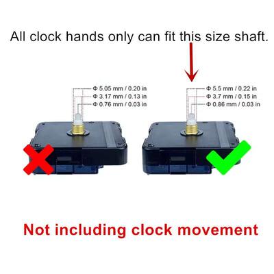 Metal Wall Clock Hands Gold Home Decor Hour Hand Minute Hand